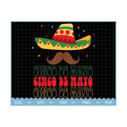 Cinco De Mayo Svg, Mexican Hat Svg, Let's Fiesta Svg, Taco Tuesday Svg, Mexican Party Sombrero Maracas Svg, Fiesta SVG