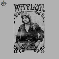 Waylon Jennings  Vintage Faded Style Fan Design Sublimation PNG Download