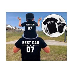 personalized dad & son svg, fathers day svg, best dad svg, best son svg, dad boy sgv, football dad svg, dad and baby mat