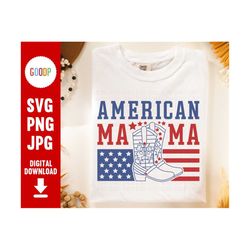 Mama American Svg, All American Mama Svg, The American, USA Svg, America Design, Svg Files For Cricut, Digital Download,