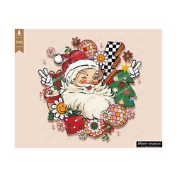 Retro Christmas png, Christmas sublimation , Christmas png, merry Christmas png, Santa Claus png, Christmas vibes png, D