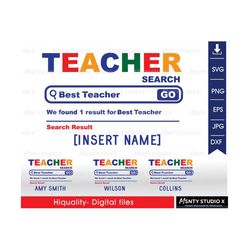 Teacher Search SVG, Best teacher Search svg ,back to School svg, Teacher SVG, Teacher Cup svg, Teacher life svg, Cut Fil