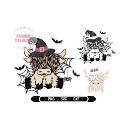 Layered Halloween Highland Cow Svg, Highland Svg, Boo Ghost Cow Halloween Svg, Funny Cow Svg, Halloween Svg, Cow Witch H