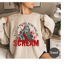 Scream Vintage Halloween Sweatshirt and Hoodie, Horror Characters Shirt, Ghostface Shirt, Halloween Shirt, Halloween Cre