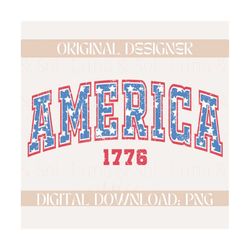 Retro 4th of July Png, America Png, 4th of july png,USA Png,Patriotic Png,Varsity Png, Fourth of July Sublimation Png De