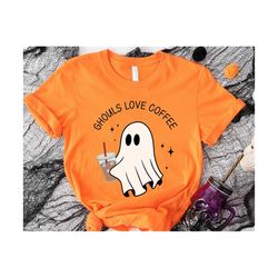 Funny Ghost Ghouls Love Coffee SVG, Retro Halloween svg, Cute Ghost svg, Spooky Season Png, Halloween Coffee Lover Svg,