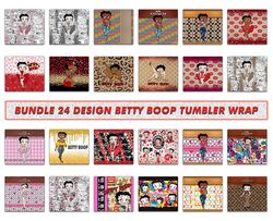 Bundle 24 Designs Betty Boop Tumbler Wrap, Betty Boop Png ,Betty Boop Design 27