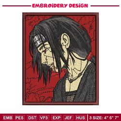 Itachi rectangle embroidery design, Naruto embroidery, Anime design, Embroidery shirt, Embroidery file, Digital download