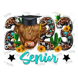 Senior 2023 Png File, Digital Download, Wester Senior 2023, 2023 Png,Higland Cow Senior 2023 Png, Sublimation File, Seni