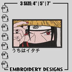 Uchiha Itachi embroidery design, Naruto embroidery, anime design, logo design, anime shirt, Digital download