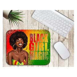 Black Girl Magic Mouse Pad Sublimation Png, Africa Mouse Pad PNG, Black Girl Magic Juneteenth Png ,Afro Png, Juneteenth