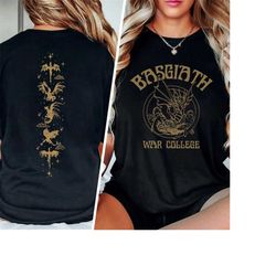 Vintage Basgiath War College Double-side Comfort Color Shirt, Fourth Wing Shirt, Violet Sorrengail, Dragon Rider Shirt,