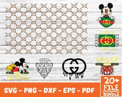 Gucci Svg, Mickey Gucci Svg, Disney Svg , Famous Logo Svg, Pattern Svg