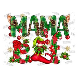 Mama Elf Png Sublimation Design, Merry Christmas Png, Happy Christmas Png, Leopard Christmas Png, Christmas Mama Elf Png