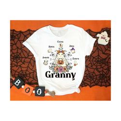 Personalized Granny With Kids Name PNG, Halloween Png, Custom Granny Png, Ghost Png, Spooky Granny Shirt Design, Boo Png