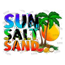 Sun Salt Sand PNG, Digital Download, Sublimation Download, Beach, Summer, Vacation, Palm Trees, PNG Download, DIGITAL Pn