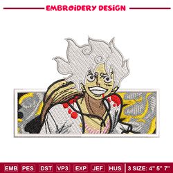 Luffy 5 embroidery design, One piece embroidery, Anime design, Embroidery shirt, Embroidery file, Digital download