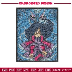 Madara poster embroidery design, Naruto embroidery, Anime design, Embroidery shirt, Embroidery file, Digital download
