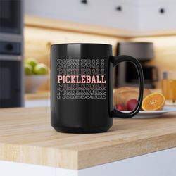 pickleball mug, pickleball coffee and tea gift mug, pickleball gift, pickleball, ball