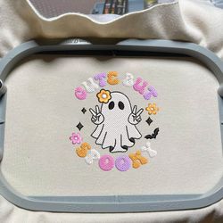 Spooky Vibes Embroidery File, Cute But Spooky Embroidery Design, Spooky Halloween Embroidery File, Embroidery Files