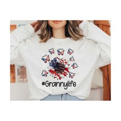 Personalized Granny With Kids Names Png, 4th Of July Sunflower Png, America Flag Png, Granny Png, Buterfly 4th of July,