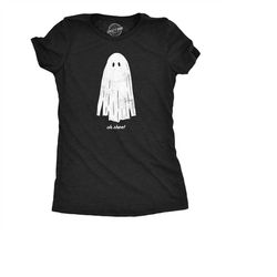 Ghost Shirt Women, Black Spooky Shirt, Funny Halloween Shirt, Halloween Costume, Rude Halloween Clothes, Oh Sheet, Oh Sh
