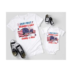 Personalized 4th Of July Png, Our First Father's Day Png, 4th Of July Matching Shirt Design, Patriotic Png, 4th Of July