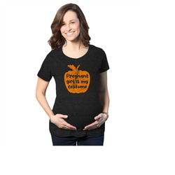 Halloween Maternity Shirt, Halloween Costumes Maternity Shirt, Halloween Pregnant Gift,  Pumpkin Costume, Pregnant Girl