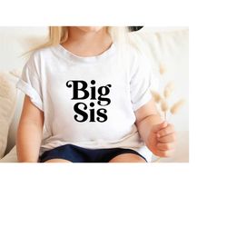 Big Sis Little Sis shirt, Custom Kids shirt, Trendy Sibling shirts, Matching Little Bro Big Bro shirts, Pregnancy announ