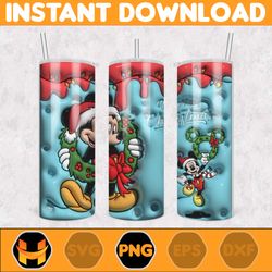 Christmas Tumbler Sublimation Designs  20oz Skinny Tumbler Wrap, Cartoon Funny Christmas Design Tumbler PNG Digital