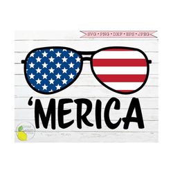4th of July svg, Summer svg Patriotic svg Amercian Flag Sunglasses USA svg Merica svg files for Cricut Downloads Silhoue