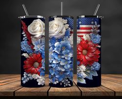 3D Flowers Tumbler Wrap, 3D Floral Sublimation Tumbler Design,Instant Digital Download PNG 15