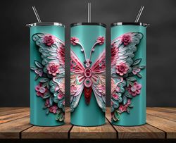 3D Flowers Tumbler Wrap, 3D Floral Sublimation Tumbler Design,Instant Digital Download PNG 24