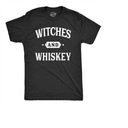 Witches and Whiskey Shirt, Witch Shirt, Halloween Shirt, Funny Halloween Shirts, Mens Halloween Shirts, Whiskey Shirts,