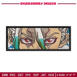 Senku eyes embroidery design, Dr stone embroidery, Anime design, Embroidery file, Embroidery shirt, Digital download