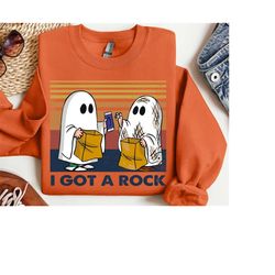 I Got A Rock Sweatshirt, Funny Ghost Sweatshirt, Spooky Season Shirt, Funny Fall Shirt, Ghost Sweatshirt,Halloween Sweat