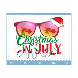 Christmas In July Summer Beach Png, Xmas In July Png, Summer Vibes Png, Beach Vacation Png, Holiday Png, Tropical Png