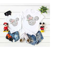 Skull Mickey Minnie Disney Halloween Shirt, Disneyland Halloween Shirt, Halloween Disneyworld Shirts Family, Halloween D