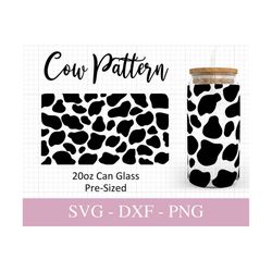 20oz cow can glass svg i animal pattern can glass svg i svg files for cricut i  beer can glass svg i svg png dxf.