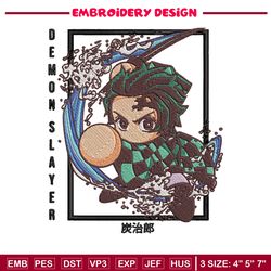 Tanjiro chibi embroidery design, Tanjiro embroidery, Embroidery shirt, Embroidery file, Anime design, Digital download