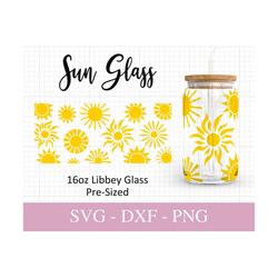 16oz sun libbey glass svg i summer can glass svg i svg files for cricut i beer can glass wrap svg i svg png dxf.