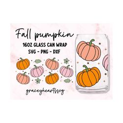 pumpkin glass can wrap svg, 16oz beer can glass svg, fall libbey can wrap, hello pumpkin svg, fall svg, autumn svg, pump