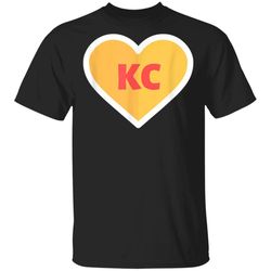 I Love Kansas City Heart KC Football T-Shirt