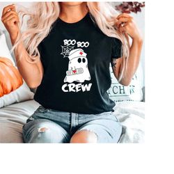 Boo Boo Crew Funny Nurse Halloween shirt, Boo Boo Crew shirt, ghost nurse shirt, Halloween nurse shirt, boo boo crew nur