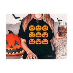pumpkin face svg, jack o lantern svg, spooky season svg, halloween svg, trick or treat svg, spooky vibes svg, funny hall