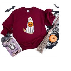 Ghost Dog Shirt, Cute Dog Halloween Shirt, Trick Or Treat Shirt, Halloween Shirt, Spooky Shirt, Happy Halloween Shirt, H