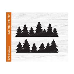 Forest SVG, Pine Tree Forest SVG, Pine Trees SVG, Tree Forest Svg, Forest Silhouette Svg, Camping svg, Forest Outdoor sv