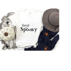 Sweet And Spooky Halloween Theme Shirt, Halloween Ghost Tee, Spooky Season, Fall Shirt, Autumn Shirt, Spooky Short Sleev