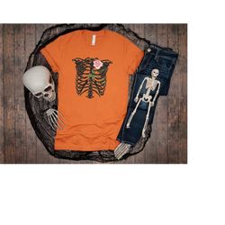 Skeleton Rib Halloween Shirt, Spooky Skeleton Shirt, Halloween Season Shirt, Trick or Treat Shirt, Halloween Outfit