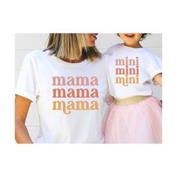 mama and mini svg, mommy and me svg, matching shirt svg, mommy daughter svg, boho mama svg, toddler Shirt Svg, mom shirt